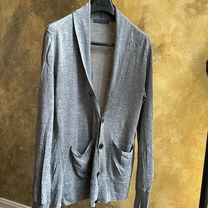 John Varvatos shawl collar cardigan -Linen
